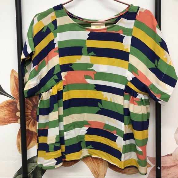 MAEVE 🧡 anthropology abstract over sized blouse - Picture 8 of 14